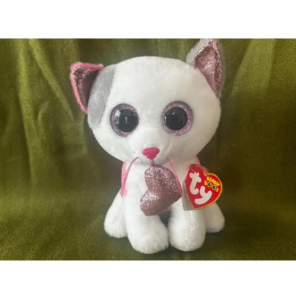 TY's Milena Plush from the Baby Boo's Collection,pink & white w/glitter, 5